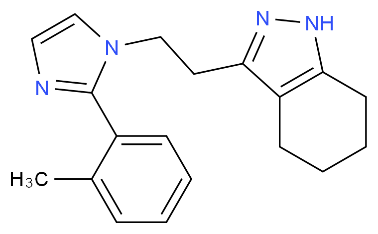 3-{2-[2-(2-methylphenyl)-1H-imidazol-1-yl]ethyl}-4,5,6,7-tetrahydro-1H-indazole_Molecular_structure_CAS_)