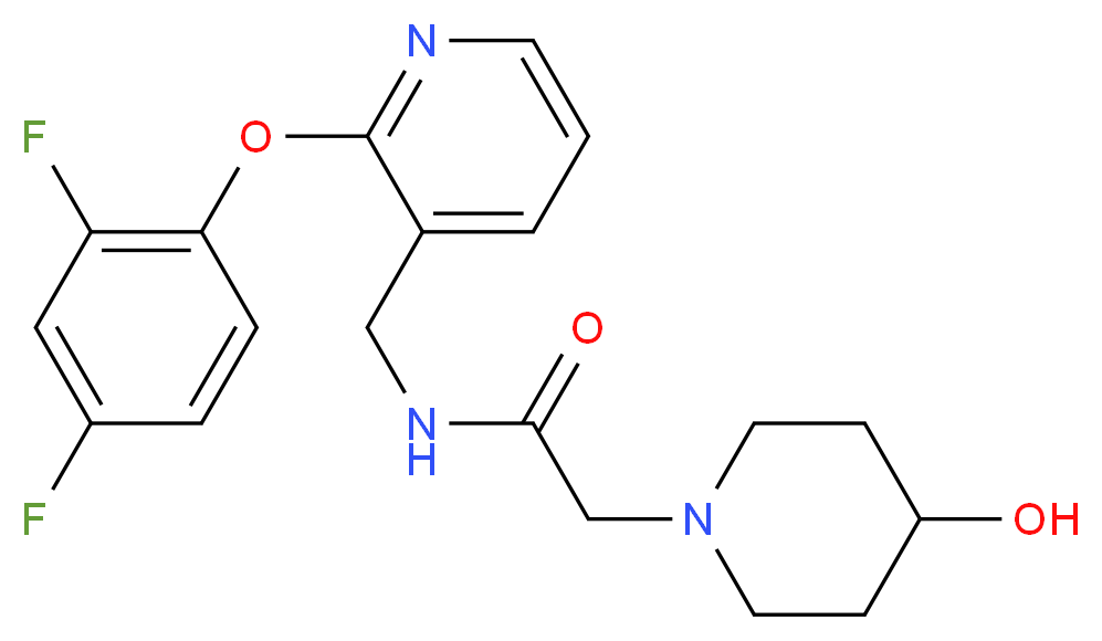 N-{[2-(2,4-difluorophenoxy)-3-pyridinyl]methyl}-2-(4-hydroxy-1-piperidinyl)acetamide_Molecular_structure_CAS_)