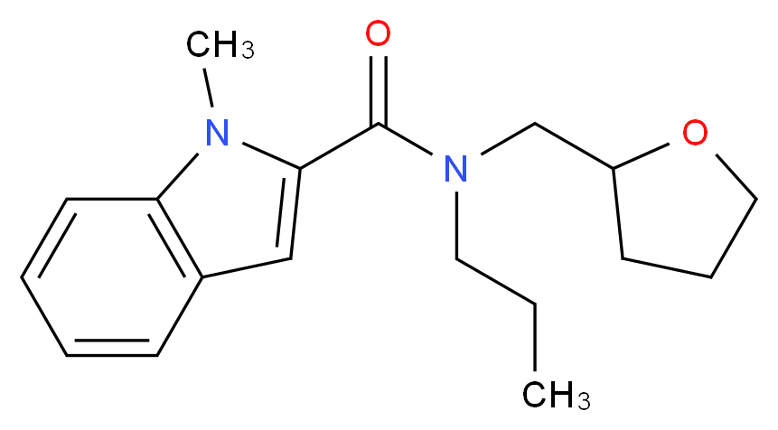1-methyl-N-propyl-N-(tetrahydrofuran-2-ylmethyl)-1H-indole-2-carboxamide_Molecular_structure_CAS_)