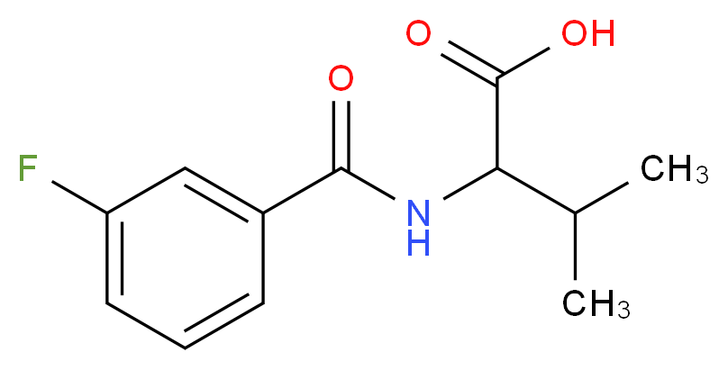 2-[(3-fluorobenzoyl)amino]-3-methylbutanoic acid_Molecular_structure_CAS_)