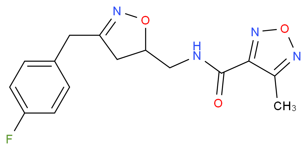 N-{[3-(4-fluorobenzyl)-4,5-dihydro-5-isoxazolyl]methyl}-4-methyl-1,2,5-oxadiazole-3-carboxamide_Molecular_structure_CAS_)