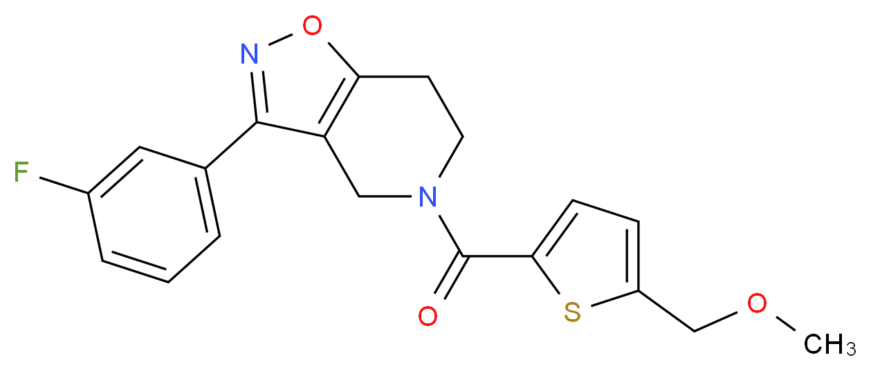 3-(3-fluorophenyl)-5-{[5-(methoxymethyl)-2-thienyl]carbonyl}-4,5,6,7-tetrahydroisoxazolo[4,5-c]pyridine_Molecular_structure_CAS_)