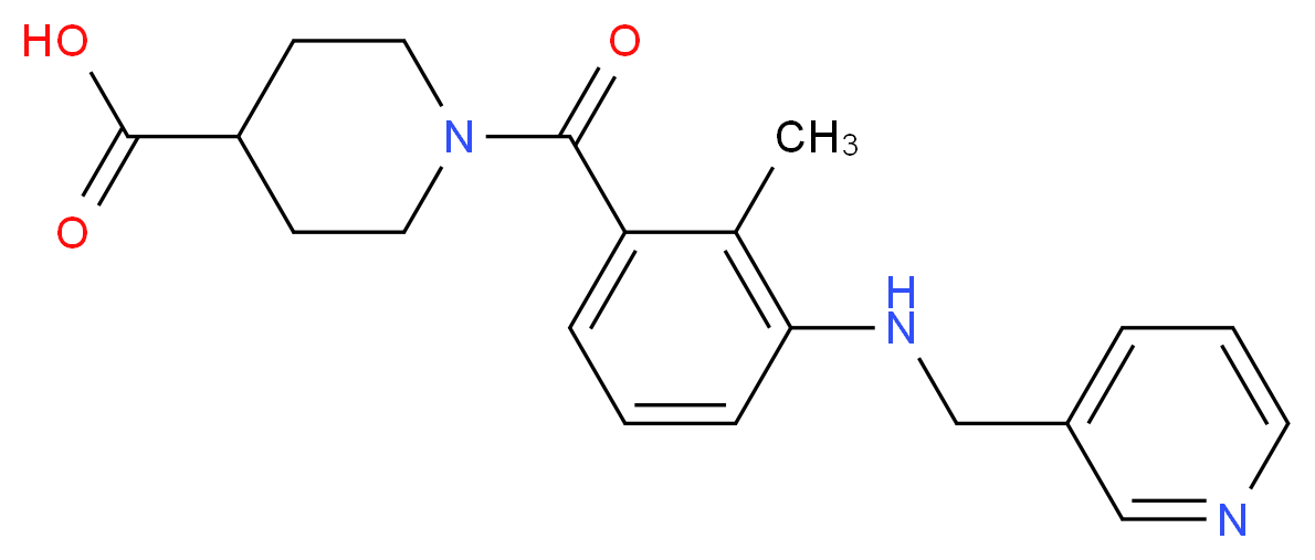 1-{2-methyl-3-[(pyridin-3-ylmethyl)amino]benzoyl}piperidine-4-carboxylic acid_Molecular_structure_CAS_)