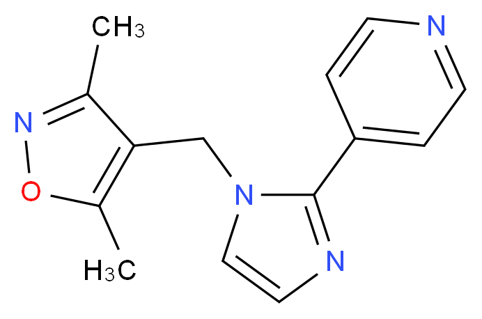 4-{1-[(3,5-dimethylisoxazol-4-yl)methyl]-1H-imidazol-2-yl}pyridine_Molecular_structure_CAS_)
