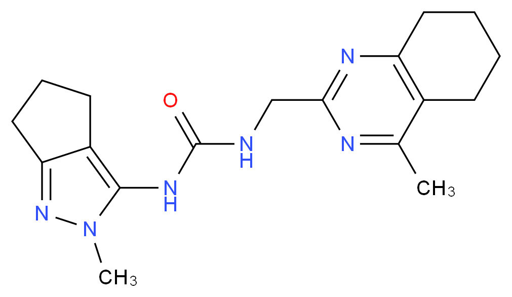 N-(2-methyl-2,4,5,6-tetrahydrocyclopenta[c]pyrazol-3-yl)-N'-[(4-methyl-5,6,7,8-tetrahydroquinazolin-2-yl)methyl]urea_Molecular_structure_CAS_)