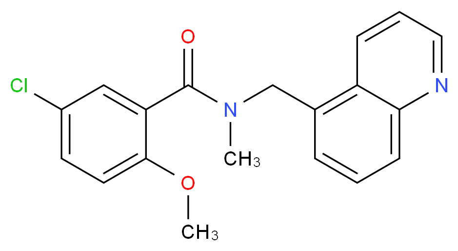 5-chloro-2-methoxy-N-methyl-N-(5-quinolinylmethyl)benzamide_Molecular_structure_CAS_)