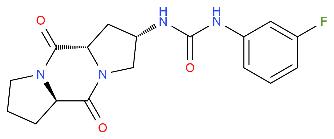 N-[(2S,5aR,10aS)-5,10-dioxooctahydro-1H,5H-dipyrrolo[1,2-a:1',2'-d]pyrazin-2-yl]-N'-(3-fluorophenyl)urea_Molecular_structure_CAS_)