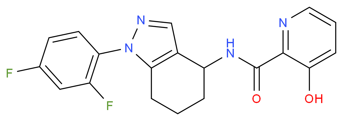 N-[1-(2,4-difluorophenyl)-4,5,6,7-tetrahydro-1H-indazol-4-yl]-3-hydroxypyridine-2-carboxamide_Molecular_structure_CAS_)