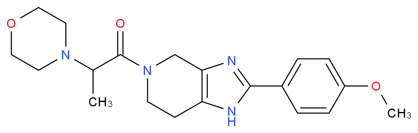 2-(4-methoxyphenyl)-5-(2-morpholin-4-ylpropanoyl)-4,5,6,7-tetrahydro-1H-imidazo[4,5-c]pyridine_Molecular_structure_CAS_)