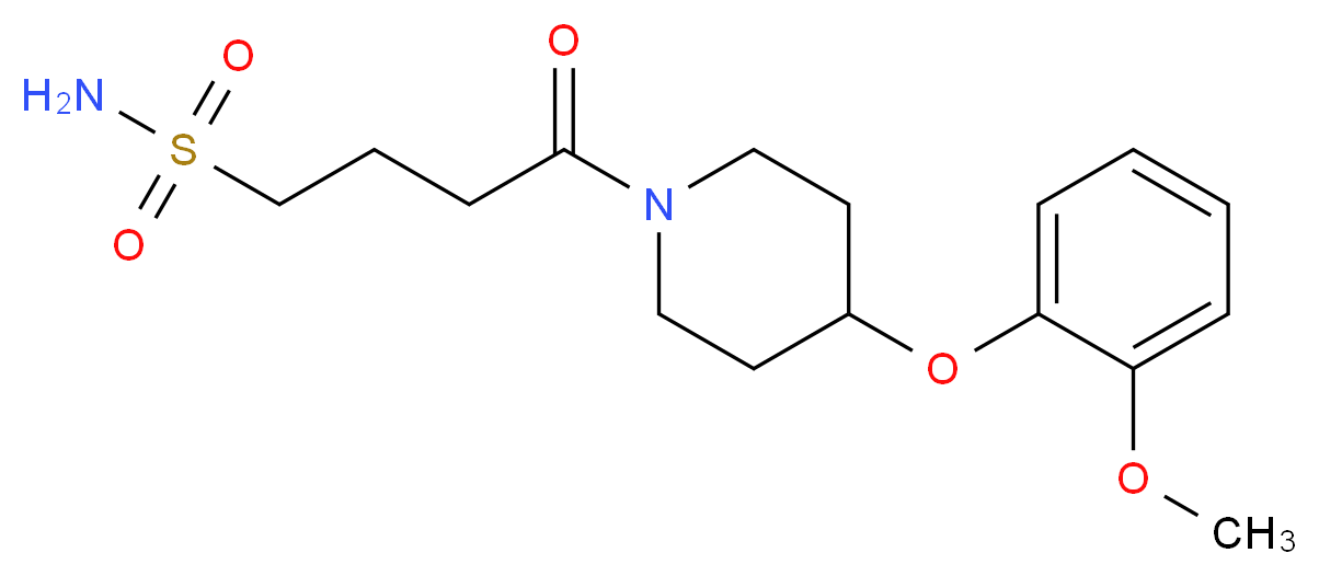 4-[4-(2-methoxyphenoxy)-1-piperidinyl]-4-oxo-1-butanesulfonamide_Molecular_structure_CAS_)