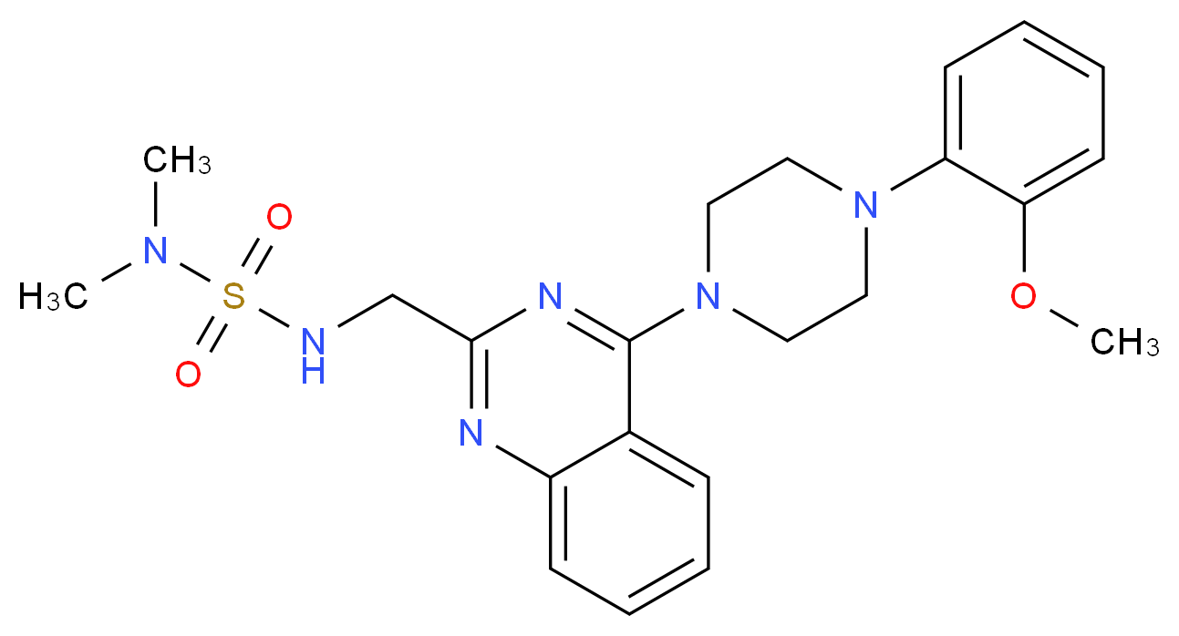 N'-({4-[4-(2-methoxyphenyl)-1-piperazinyl]-2-quinazolinyl}methyl)-N,N-dimethylsulfamide_Molecular_structure_CAS_)