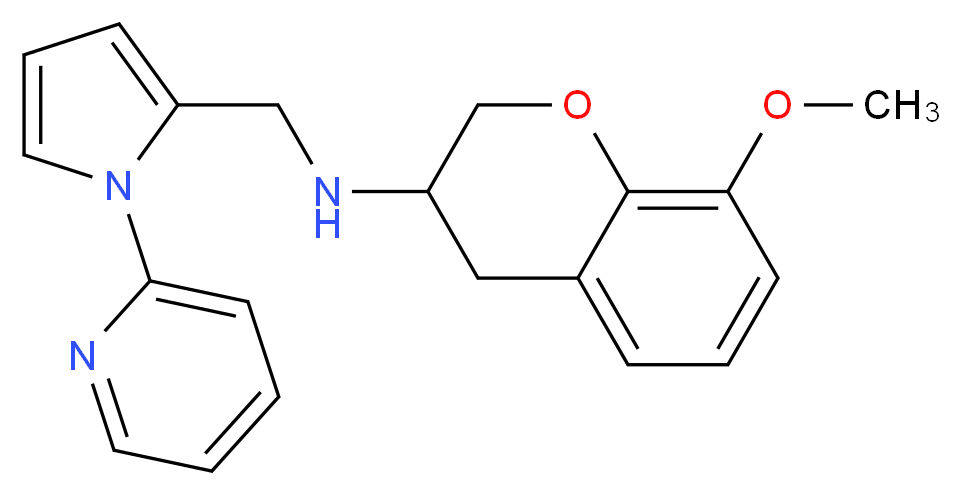 (8-methoxy-3,4-dihydro-2H-chromen-3-yl){[1-(2-pyridinyl)-1H-pyrrol-2-yl]methyl}amine_Molecular_structure_CAS_)