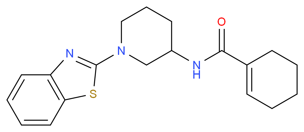 N-[1-(1,3-benzothiazol-2-yl)-3-piperidinyl]-1-cyclohexene-1-carboxamide_Molecular_structure_CAS_)