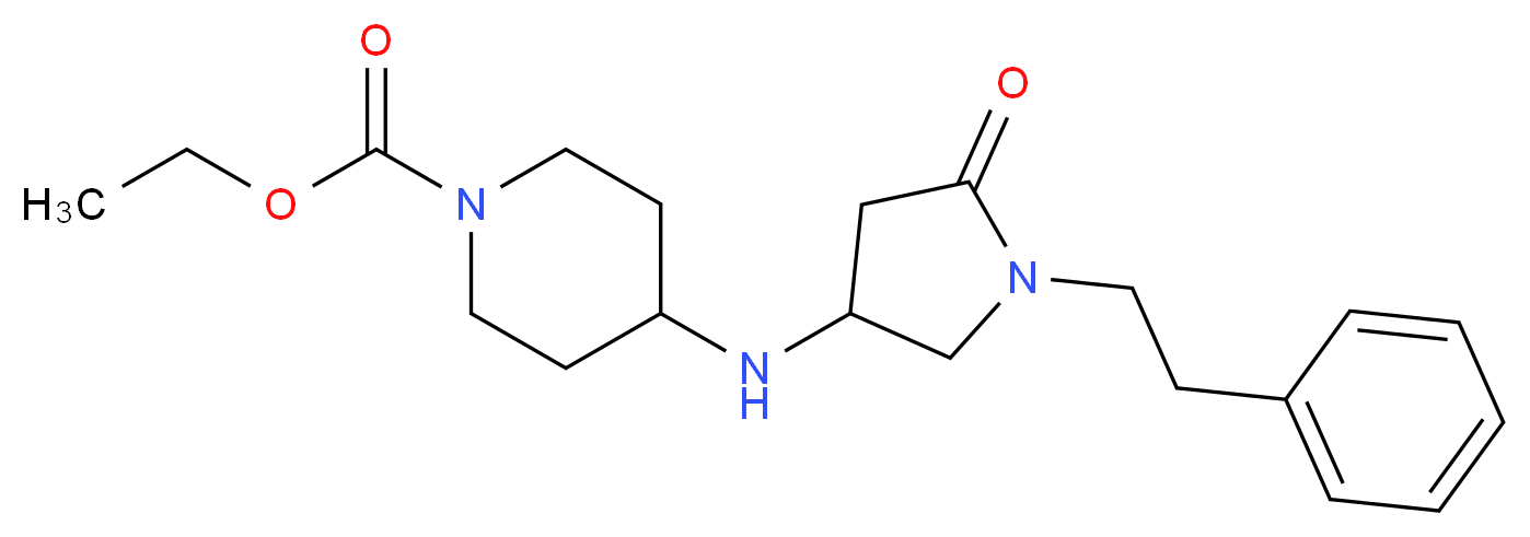 ethyl 4-{[5-oxo-1-(2-phenylethyl)-3-pyrrolidinyl]amino}-1-piperidinecarboxylate_Molecular_structure_CAS_)