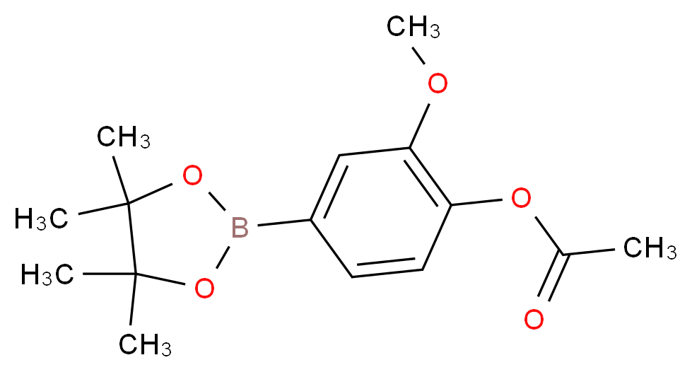 2-Methoxy-4-(4,4,5,5-tetramethyl-1,3,2-dioxaborolan-2-yl)phenyl acetate_Molecular_structure_CAS_811841-45-9)