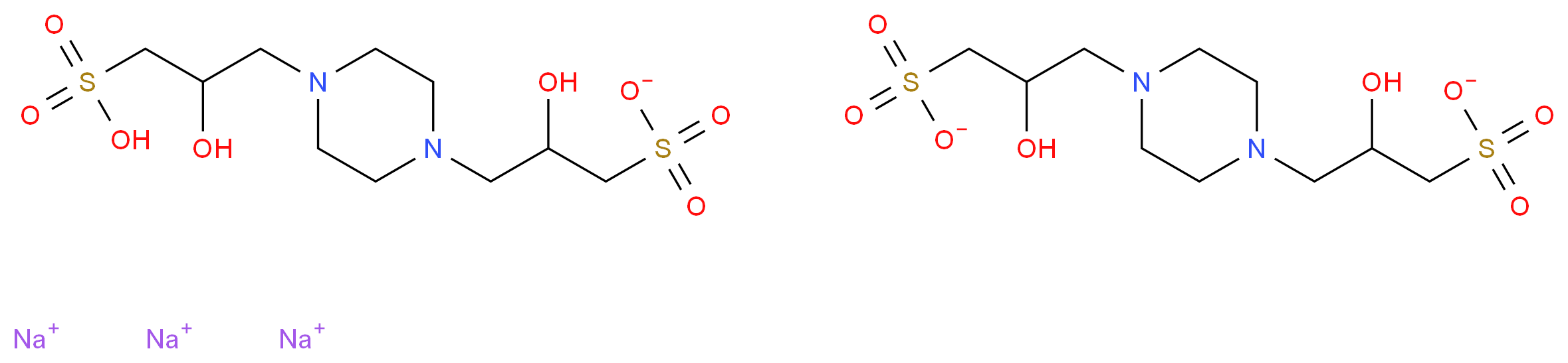 POPSO sesquisodium salt_Molecular_structure_CAS_108321-08-0)