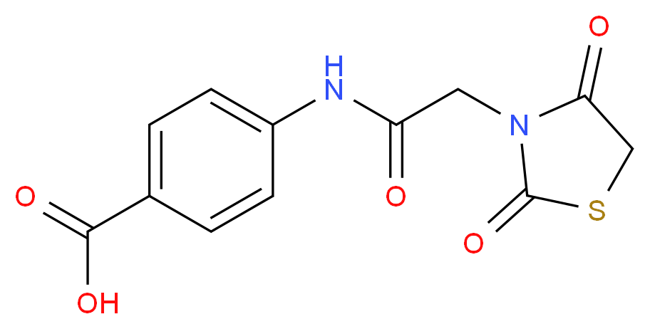 4-[2-(2,4-Dioxo-thiazolidin-3-yl)-acetylamino]-benzoic acid_Molecular_structure_CAS_)