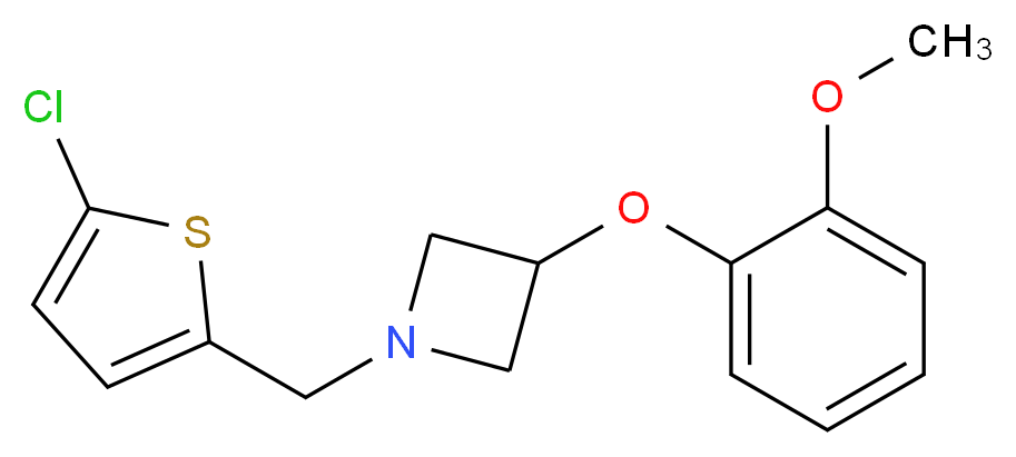 1-[(5-chloro-2-thienyl)methyl]-3-(2-methoxyphenoxy)azetidine_Molecular_structure_CAS_)