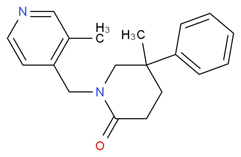 5-methyl-1-[(3-methylpyridin-4-yl)methyl]-5-phenylpiperidin-2-one_Molecular_structure_CAS_)