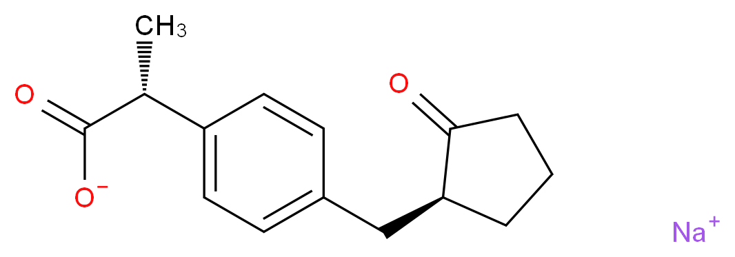sodium (R)-2-(4-(((S)-2-oxocyclopentyl)methyl)phenyl)propanoate_Molecular_structure_CAS_)