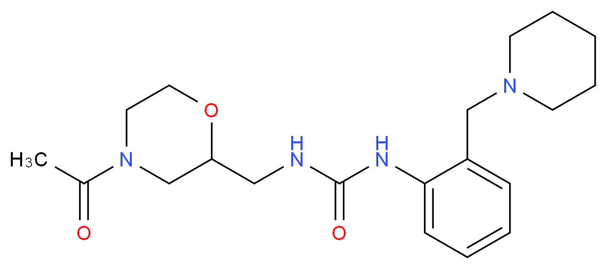 N-[(4-acetylmorpholin-2-yl)methyl]-N'-[2-(piperidin-1-ylmethyl)phenyl]urea_Molecular_structure_CAS_)