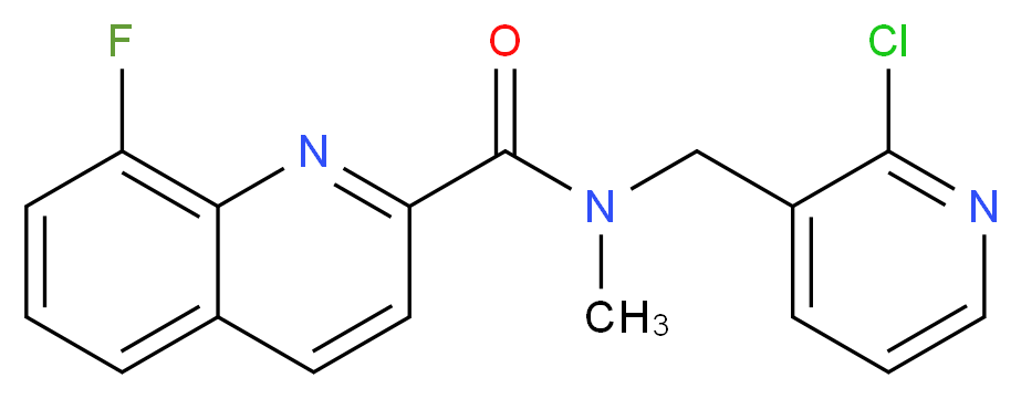 N-[(2-chloro-3-pyridinyl)methyl]-8-fluoro-N-methyl-2-quinolinecarboxamide_Molecular_structure_CAS_)