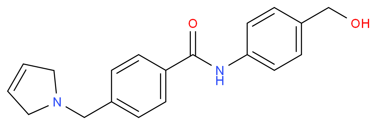 4-(2,5-dihydro-1H-pyrrol-1-ylmethyl)-N-[4-(hydroxymethyl)phenyl]benzamide_Molecular_structure_CAS_)