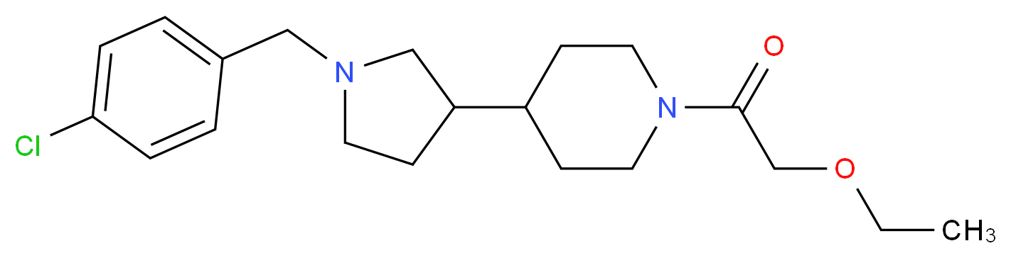4-[1-(4-chlorobenzyl)-3-pyrrolidinyl]-1-(ethoxyacetyl)piperidine_Molecular_structure_CAS_)