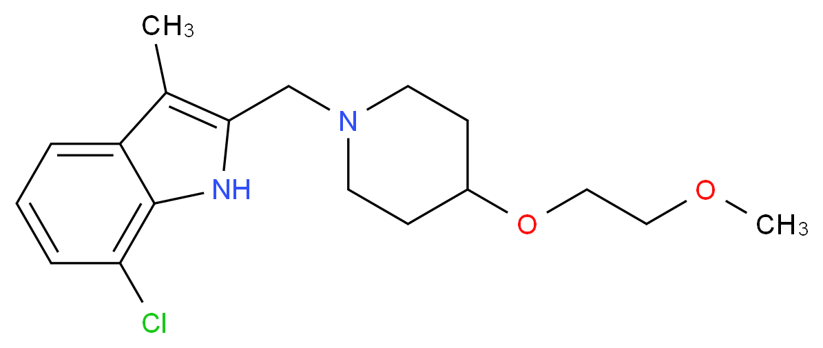7-chloro-2-{[4-(2-methoxyethoxy)piperidin-1-yl]methyl}-3-methyl-1H-indole_Molecular_structure_CAS_)