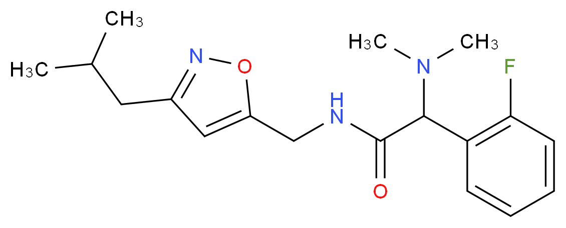 2-(dimethylamino)-2-(2-fluorophenyl)-N-[(3-isobutyl-5-isoxazolyl)methyl]acetamide_Molecular_structure_CAS_)