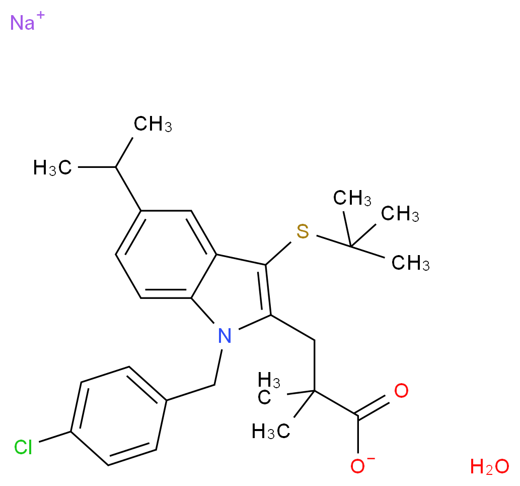 MK-886 sodium salt hydrate_Molecular_structure_CAS_118427-55-7(anhydrous))