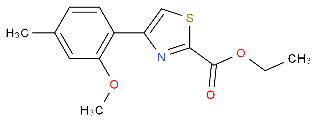 4-(2-METHOXY-4-METHYL-PHENYL)-THIAZOLE-2-CARBOXYLIC ACID ETHYL ESTER_Molecular_structure_CAS_)