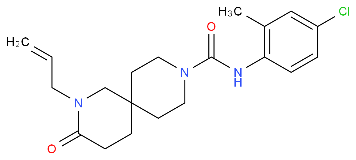 2-allyl-N-(4-chloro-2-methylphenyl)-3-oxo-2,9-diazaspiro[5.5]undecane-9-carboxamide_Molecular_structure_CAS_)