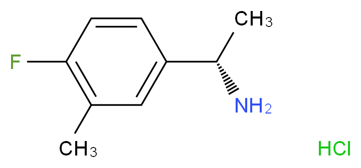 (1R)-1-(4-Fluoro-3-methylphenyl)ethylamine hydrochloride_Molecular_structure_CAS_)