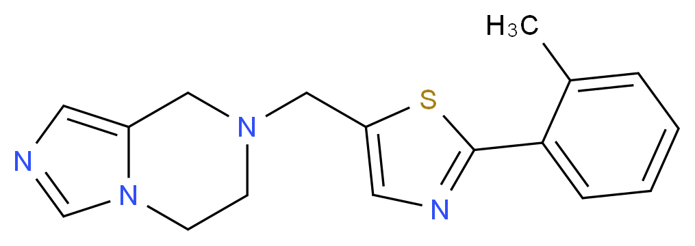 7-{[2-(2-methylphenyl)-1,3-thiazol-5-yl]methyl}-5,6,7,8-tetrahydroimidazo[1,5-a]pyrazine_Molecular_structure_CAS_)