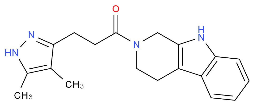 2-[3-(4,5-dimethyl-1H-pyrazol-3-yl)propanoyl]-2,3,4,9-tetrahydro-1H-beta-carboline_Molecular_structure_CAS_)