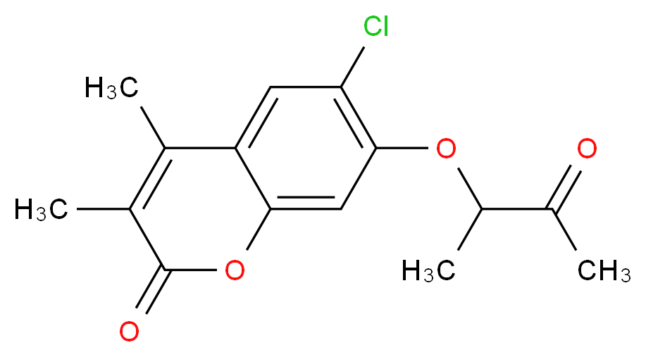 6-chloro-3,4-dimethyl-7-(1-methyl-2-oxopropoxy)-2H-chromen-2-one_Molecular_structure_CAS_884497-68-1)