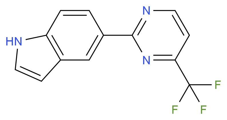 5-[4-(trifluoromethyl)pyrimidin-2-yl]-1H-indole_Molecular_structure_CAS_)