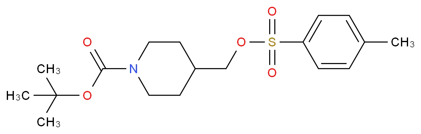 tert-butyl 4-({[(4-methylbenzene)sulfonyl]oxy}methyl)piperidine-1-carboxylate_Molecular_structure_CAS_)