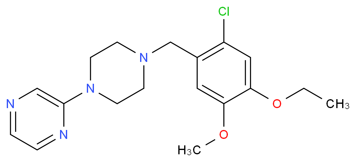 2-[4-(2-chloro-4-ethoxy-5-methoxybenzyl)piperazin-1-yl]pyrazine_Molecular_structure_CAS_)