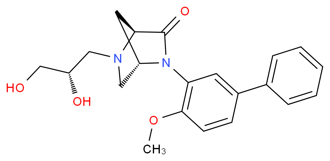 (1S,4S)-5-[(2S)-2,3-dihydroxypropyl]-2-(4-methoxy-3-biphenylyl)-2,5-diazabicyclo[2.2.1]heptan-3-one_Molecular_structure_CAS_)