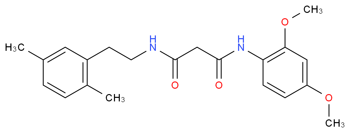 N-(2,4-dimethoxyphenyl)-N'-[2-(2,5-dimethylphenyl)ethyl]malonamide_Molecular_structure_CAS_)