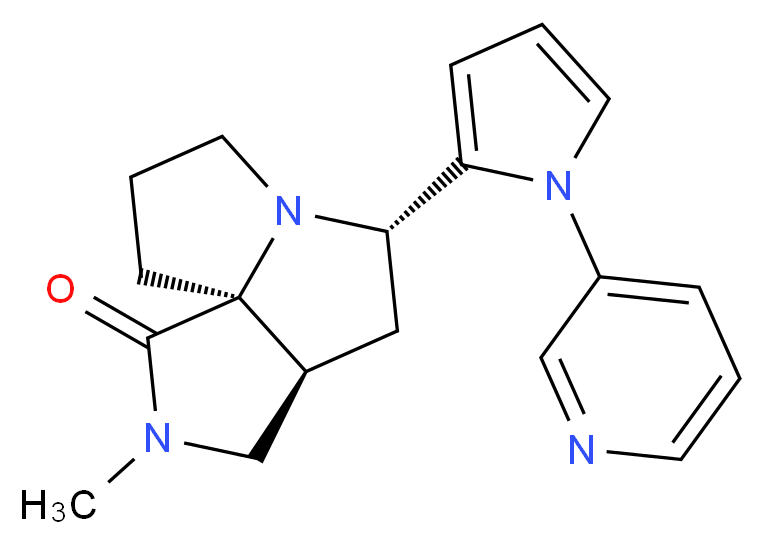 (3aS*,5S*,9aS*)-2-methyl-5-[1-(3-pyridinyl)-1H-pyrrol-2-yl]hexahydro-7H-pyrrolo[3,4-g]pyrrolizin-1(2H)-one_Molecular_structure_CAS_)