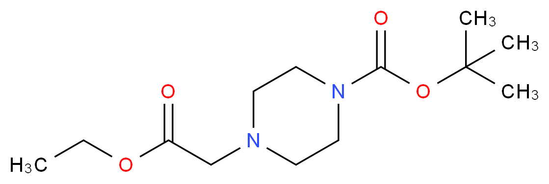 tert-Butyl 4-(2-ethoxy-2-oxoethyl)piperazine-1-carboxylate_Molecular_structure_CAS_209667-59-4)