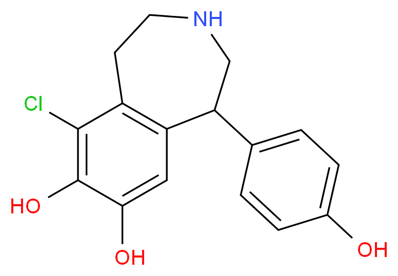 6-chloro-1-(4-hydroxyphenyl)-2,3,4,5-tetrahydro-1H-3-benzazepine-7,8-diol_Molecular_structure_CAS_)