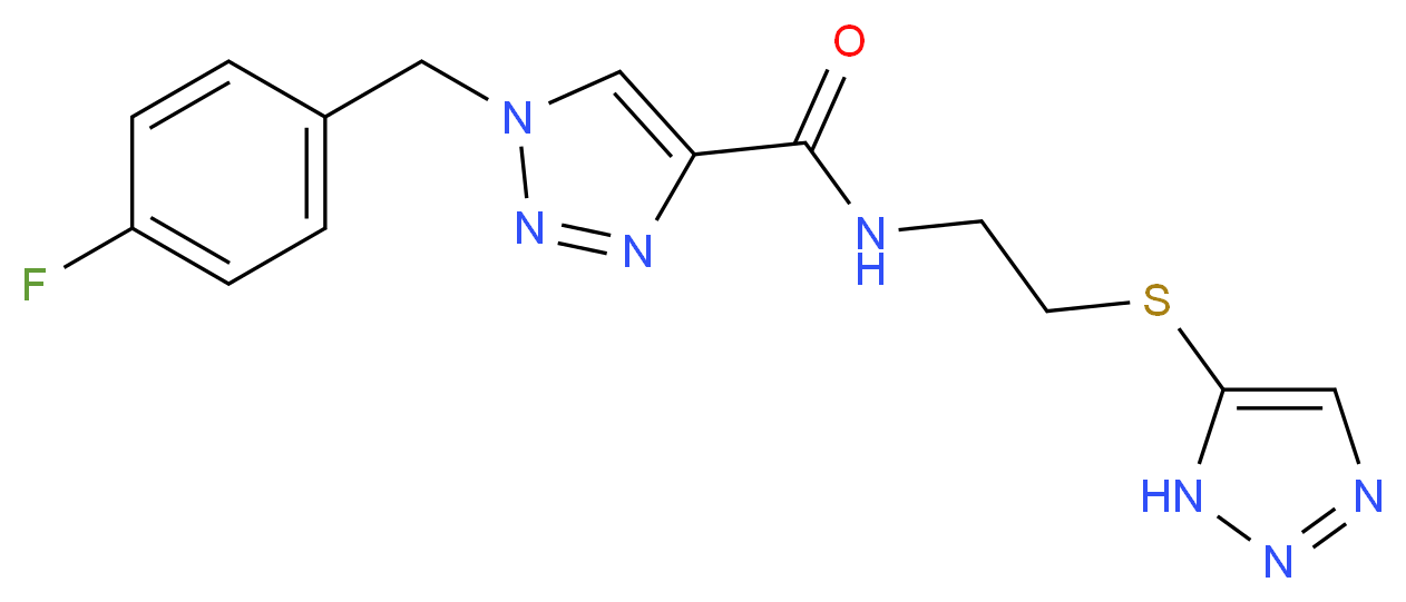 1-(4-fluorobenzyl)-N-[2-(1H-1,2,3-triazol-5-ylthio)ethyl]-1H-1,2,3-triazole-4-carboxamide_Molecular_structure_CAS_)