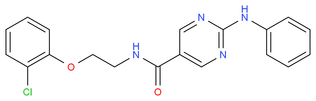 2-anilino-N-[2-(2-chlorophenoxy)ethyl]-5-pyrimidinecarboxamide_Molecular_structure_CAS_)