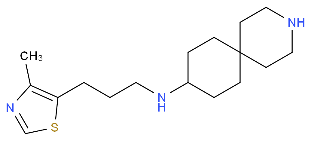 N-[3-(4-methyl-1,3-thiazol-5-yl)propyl]-3-azaspiro[5.5]undecan-9-amine_Molecular_structure_CAS_)