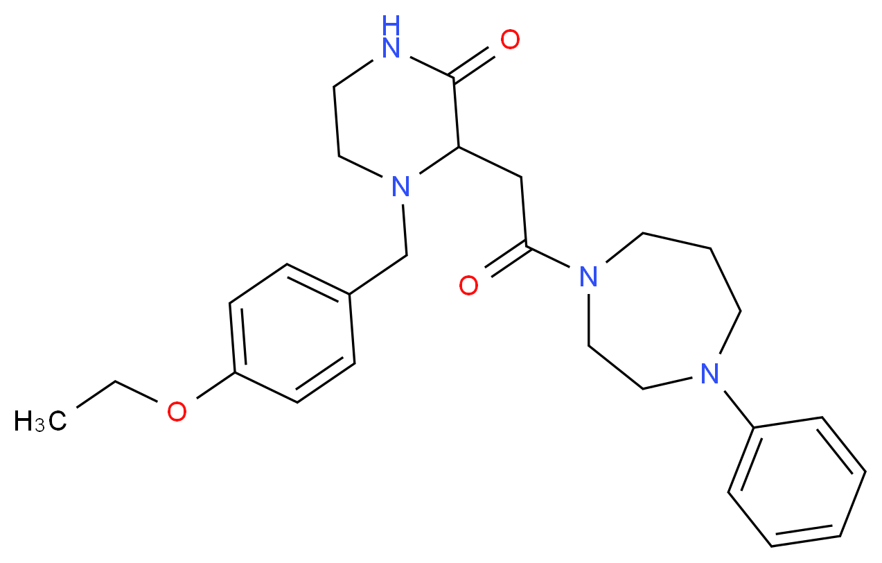 4-(4-ethoxybenzyl)-3-[2-oxo-2-(4-phenyl-1,4-diazepan-1-yl)ethyl]-2-piperazinone_Molecular_structure_CAS_)