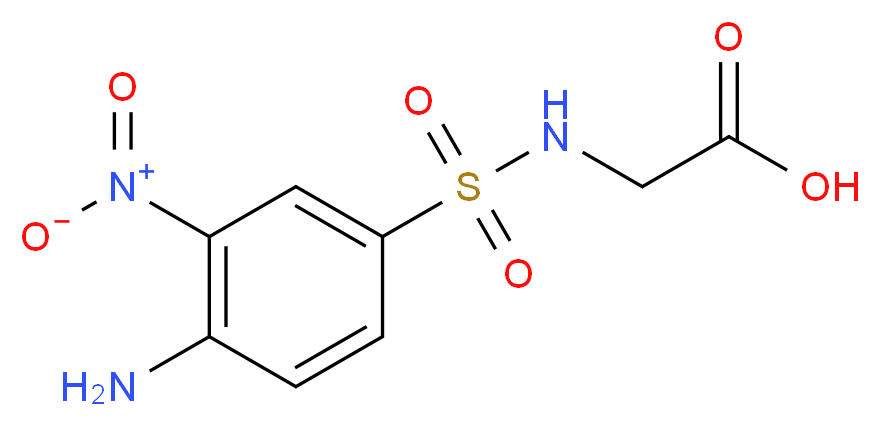 {[(4-amino-3-nitrophenyl)sulfonyl]amino}acetic acid_Molecular_structure_CAS_)